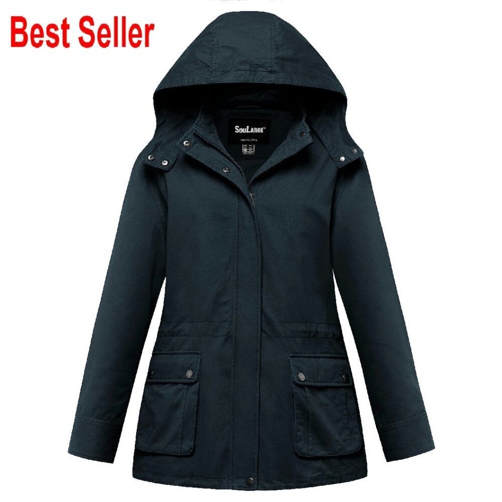 Oversized Military Jacket Detachable Hood Thick Cotton Y2K Chic Plus Size
